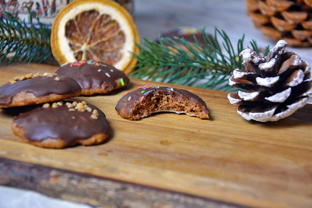 Weiche Lebkuchen Kekse Mit Schokolade Allekochen Com