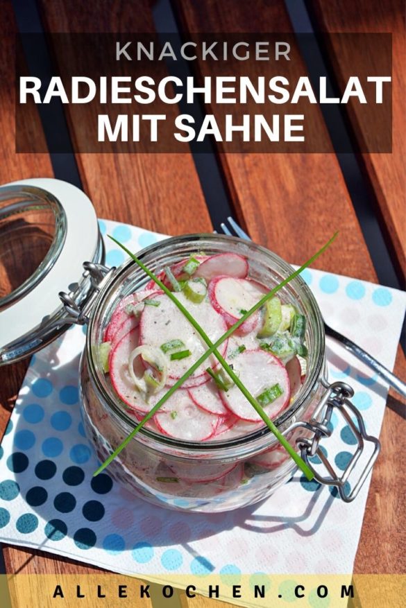 Einfacher Radieschensalat mit Sahne | AlleKochen.com